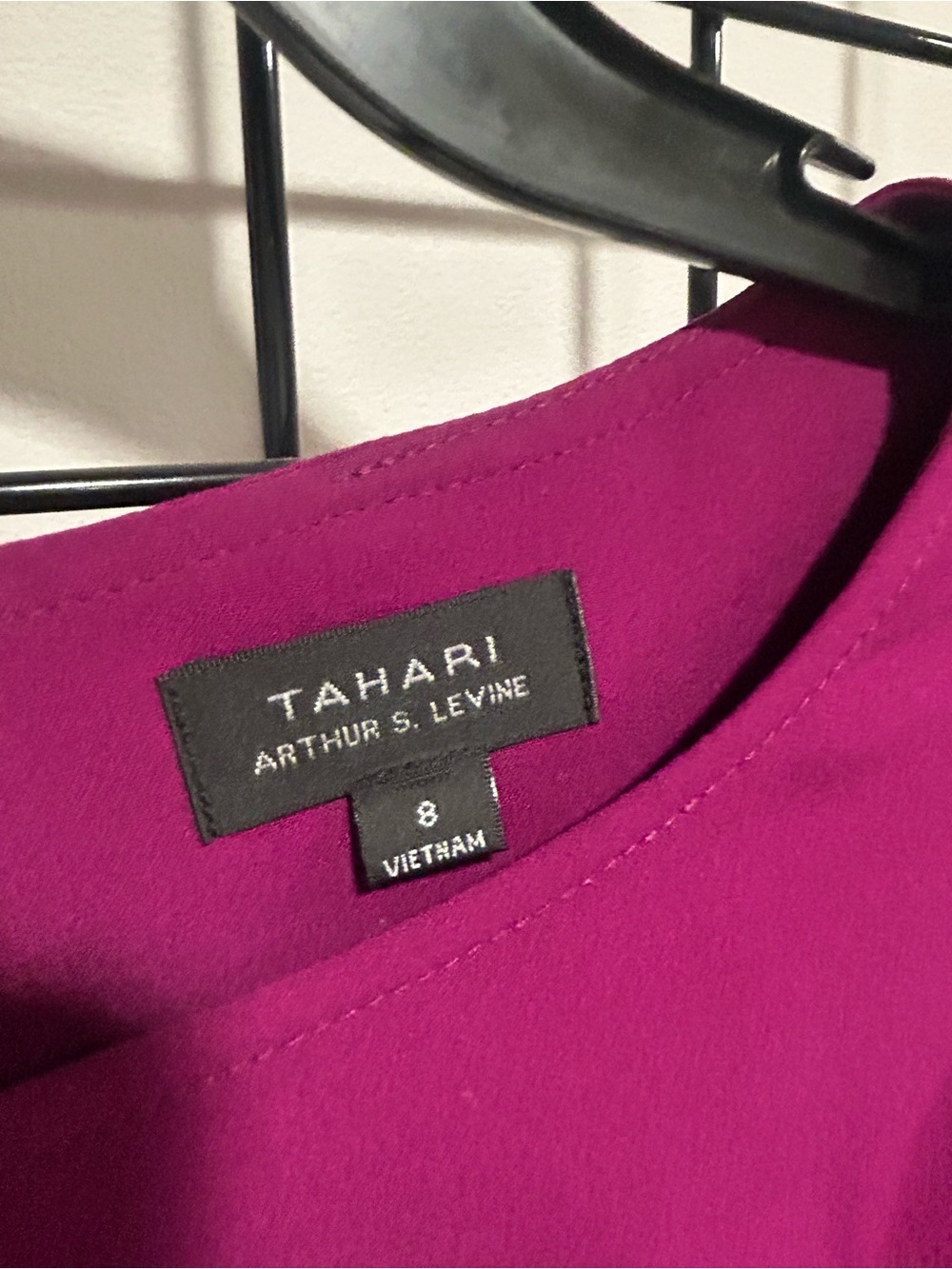 Tahari ASL Deep Magenta Midi Sheath Dress - Picture 3 of 5